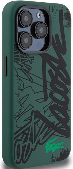Actual product image Lacoste LCHCP15XGRAK iPhone 15 Pro Max 6.7" czarny/black hardcase Silicone Graffiti (Apple iPhone 15 Pro Max)