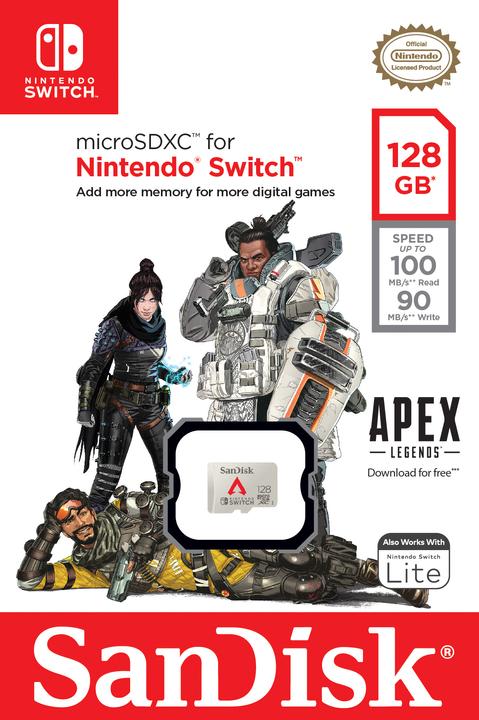 Produktbild Sandisk Nintendo Switch Card Apex Legends Edition (128 GB, microSDXC, U3, UHS-I)