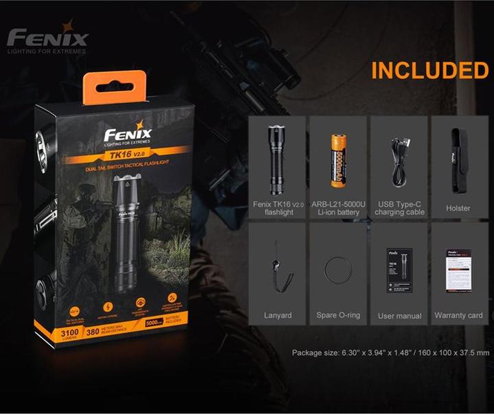 Actual product image Fenix TK16 V2.0 (14.30 cm, 3100 lm)