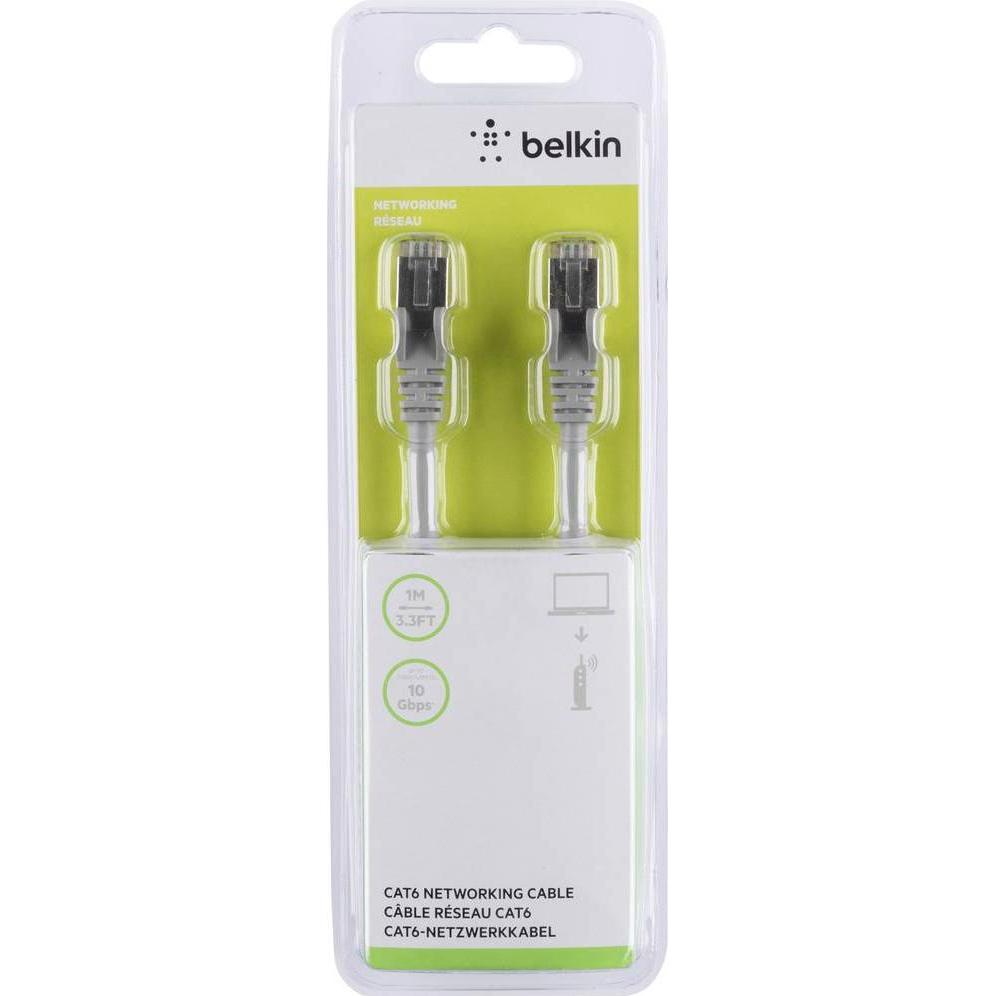 Belkin Patch-Kabel RJ-45 (M) bis RJ-45 (M) (S/FTP, CAT6, 1 m), Netzwerkkabel