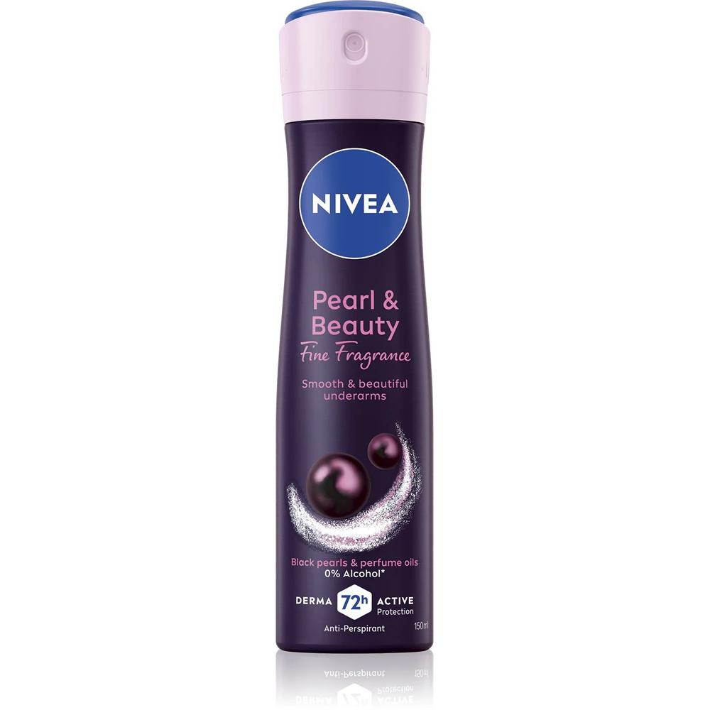 Nivea Donna Deodorante, Pearl & Beautyack Antiperspirant - Spray Antitraspirante - 150Ml (Getto Vaporizzato, 150 Ml)