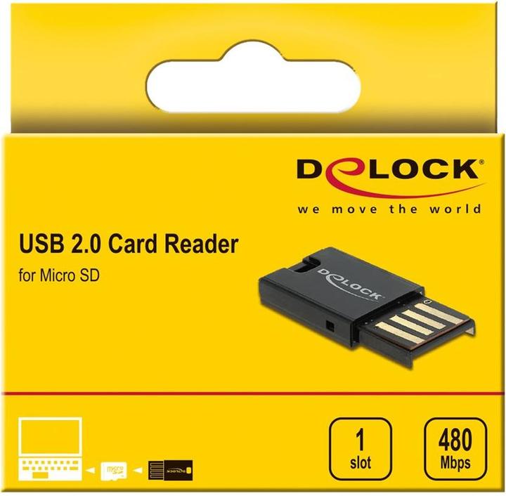 Produktbild Delock USB 2.0 Card Reader für Micro SD Speicherkarten (USB 2.0)