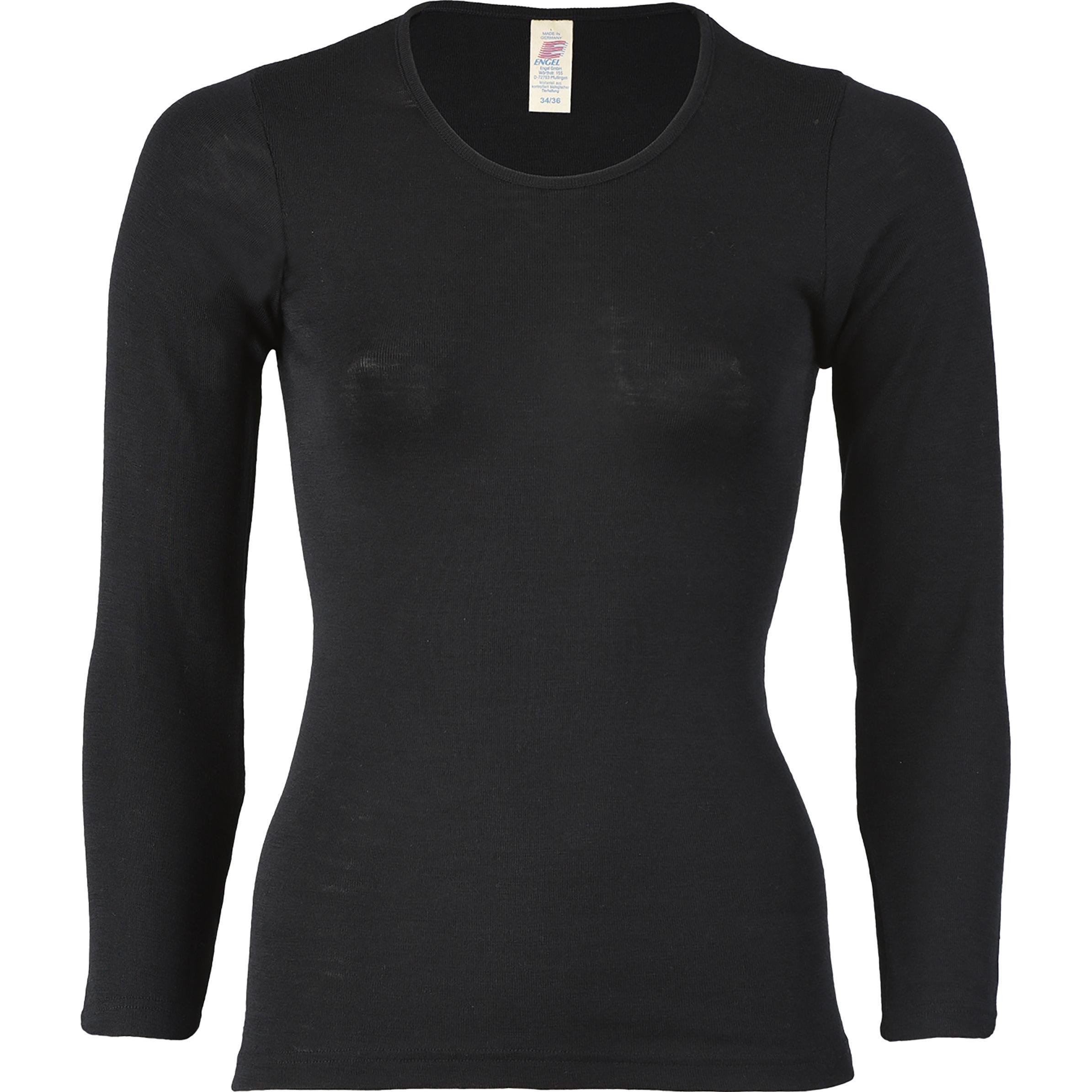 Engel, Damen, Funktionsshirt, Women's Unterhemd L/S (42, 43, 44), Schwarz, 42, 43, 44