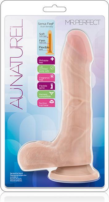 Actual product image Blush Au Naturel - Mister Perfect - 8.5 Inch Sensa Feel Dual Density Realistic Dildo - Ultra Soft Li