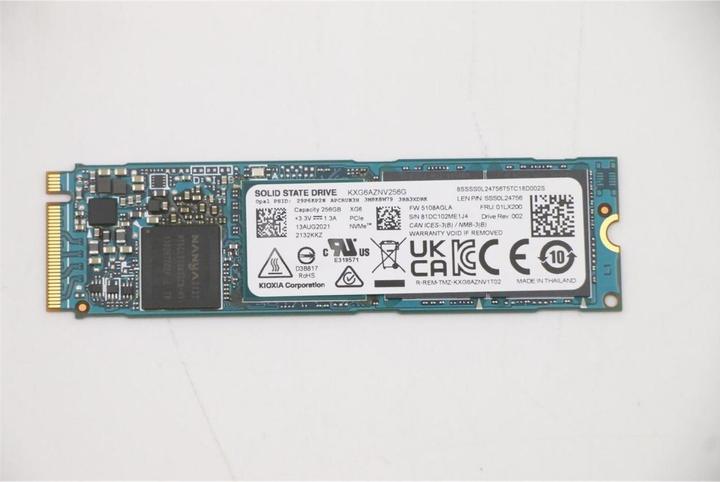 Actual product image Lenovo SSD M.2 PCIe NVMe FRU SSD (256 GB, M.2 2280)