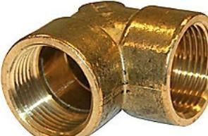 Aalberts Vinkel messing 90° muffe/muffe 2" (Winkelverbindung)
