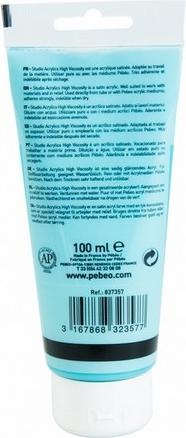 Actual product image Pebeo Studio Acrylics Fine Acrylic (Blue green iridescent, 100 ml)