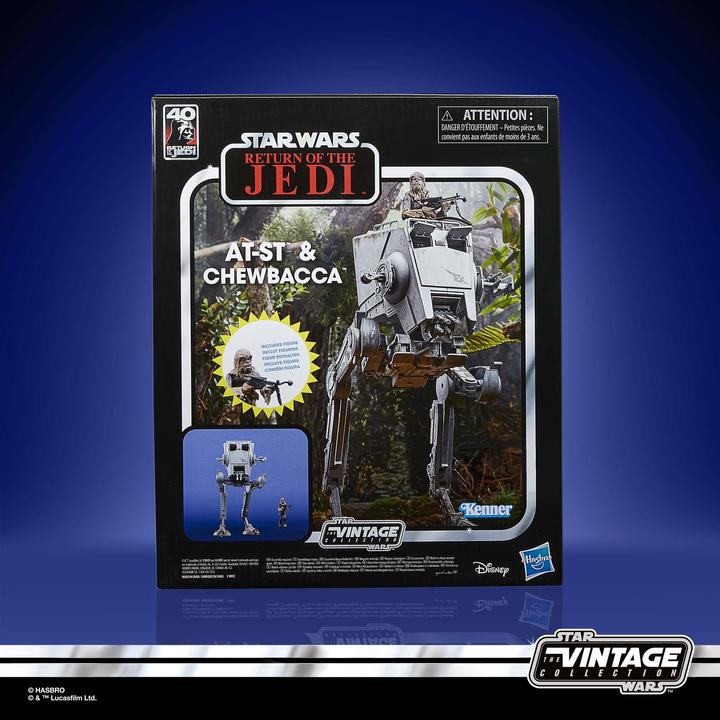Immagine prodotto Hasbro Veicolo della collezione vintage di Star Wars Episodio VI con action figure AT-ST e Chewbacca