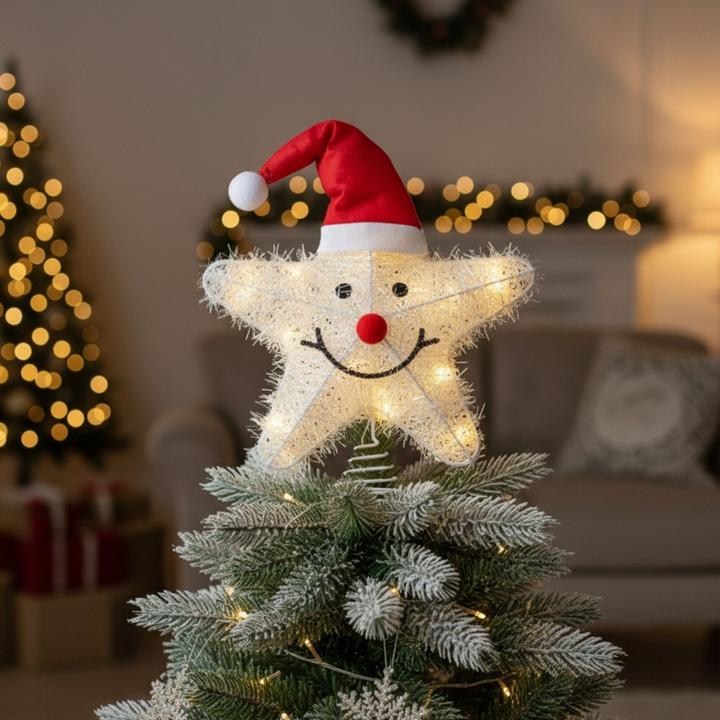 Image du produit Hermex Christbaumspitze LED-Stern Weihnachtsbaumschmuck Weihnachtsdeko (1-pièce)