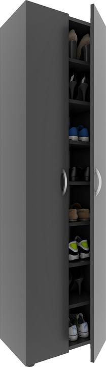 Actual product image VCM XXL Wooden Large Shoe Cabinet Shoe Chest Shoe Rack Boots Large Ulas 8 Compartments (70 x 40 x 184 cm)