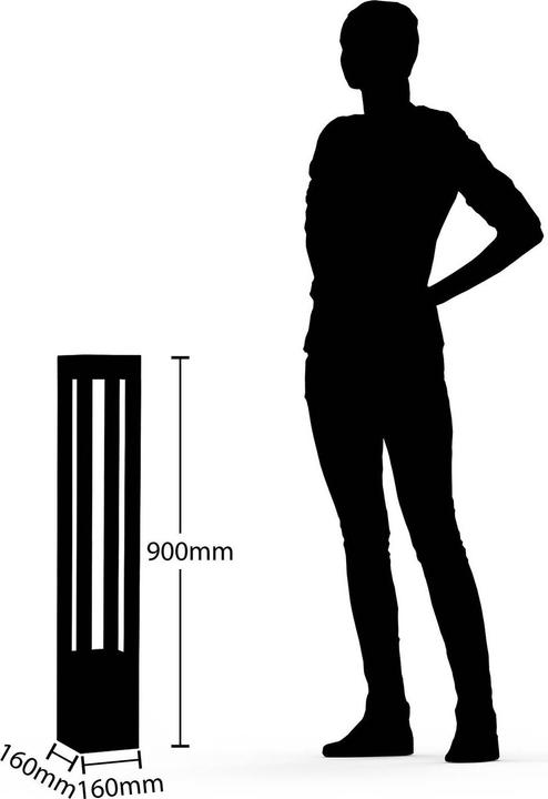 Produktbild Arcchio Lienna Aussen Garten Leuchte H90 Dark Grey (IP65)