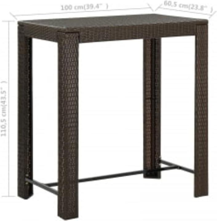 Actual product image vidaXL Bar-Set (100 x 60.50 x 110.50 cm)