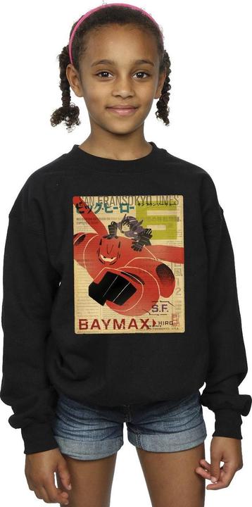 Produktbild Disney Big Hero 6 Baymax Flying Baymax Newspaper Sweatshirt Mädchen (128)