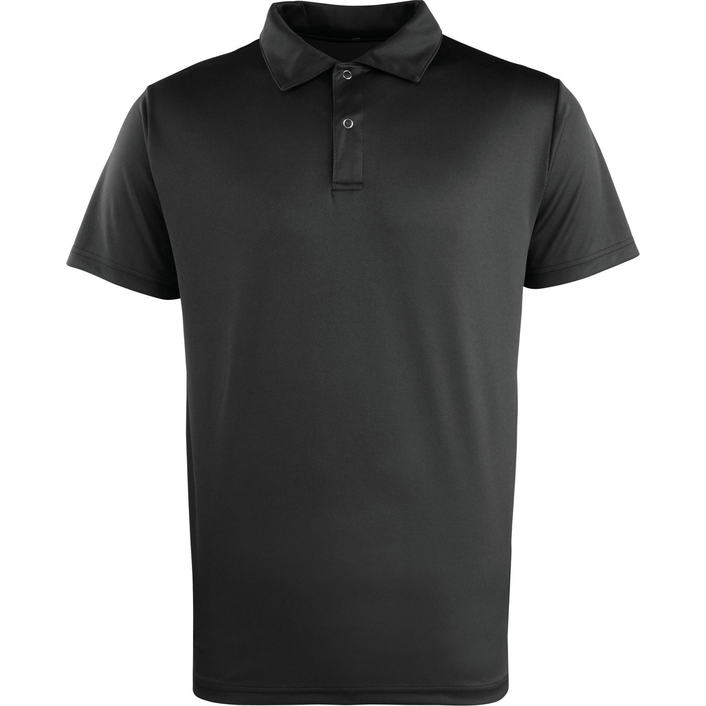 Premier, Shirt, Polo Druckknöpfe coolchecker, Schwarz, (L)