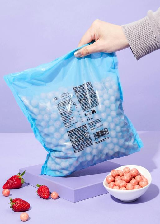 Immagine prodotto KoRo Patatine di riso al cioccolato bianco con polvere di fragole (1000 g)