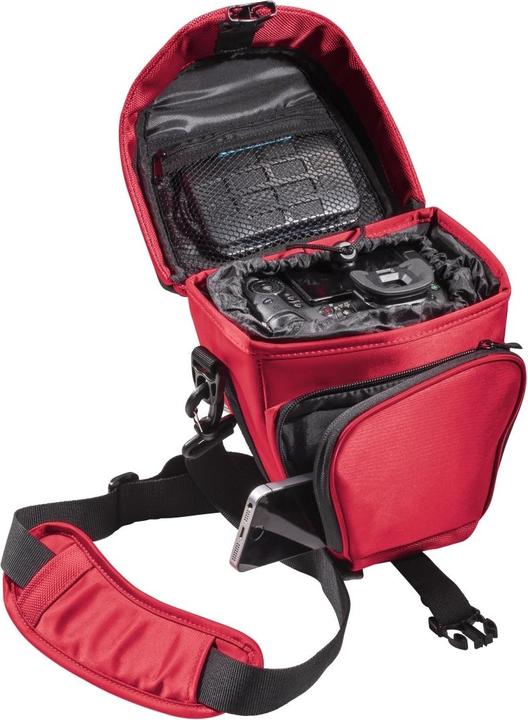 Produktbild mantona Premium Colttasche rot (Kamera Schultertasche, Kamera Bereitschaftstasche, 5.85 l)