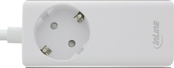 Actual product image InLine USB mains adapter, 65W charger, 2x USB-C + 1x USB-A, with earthing contact socket and 1.5m cable, PD (65 W, 3 ports)