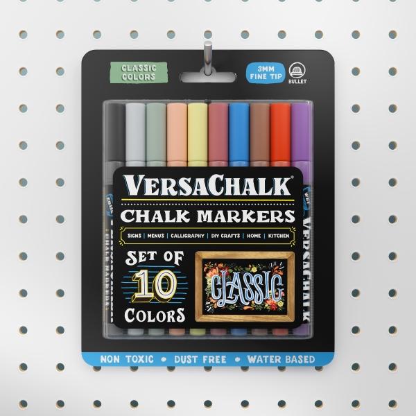 Actual product image VersaChalk - Classic Liquid Chalk Marker Set of 10 with 3mm tip (10x)
