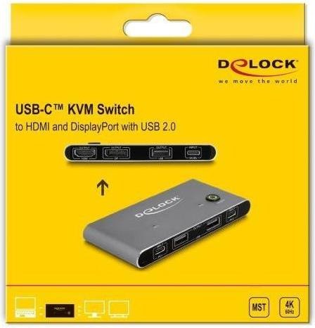 Produktbild Delock USB-C™ KVM Switch zu HDMI und DisplayPort 8K MST mit USB 2.0