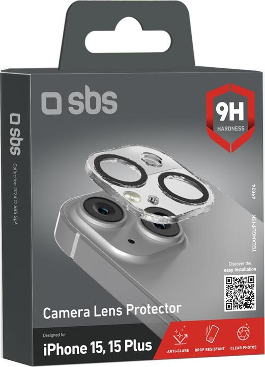 Actual product image SBS Glass SP Camera Lens iPhone 15/15 Plus (1 pcs., Apple iPhone 15, Apple iPhone 15 Plus)