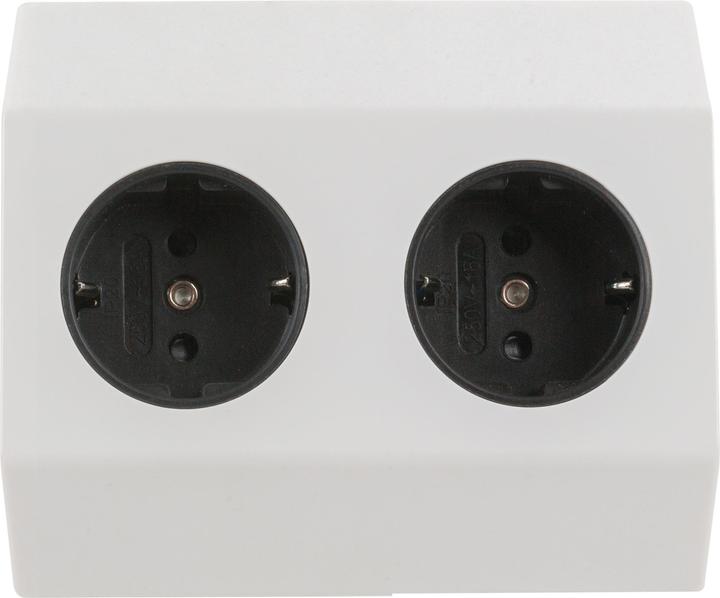 Produktbild Heitronic 500071 Steckdosenleiste ohne Schalter Weiss, Silber 1St. (3 x, 1 m)