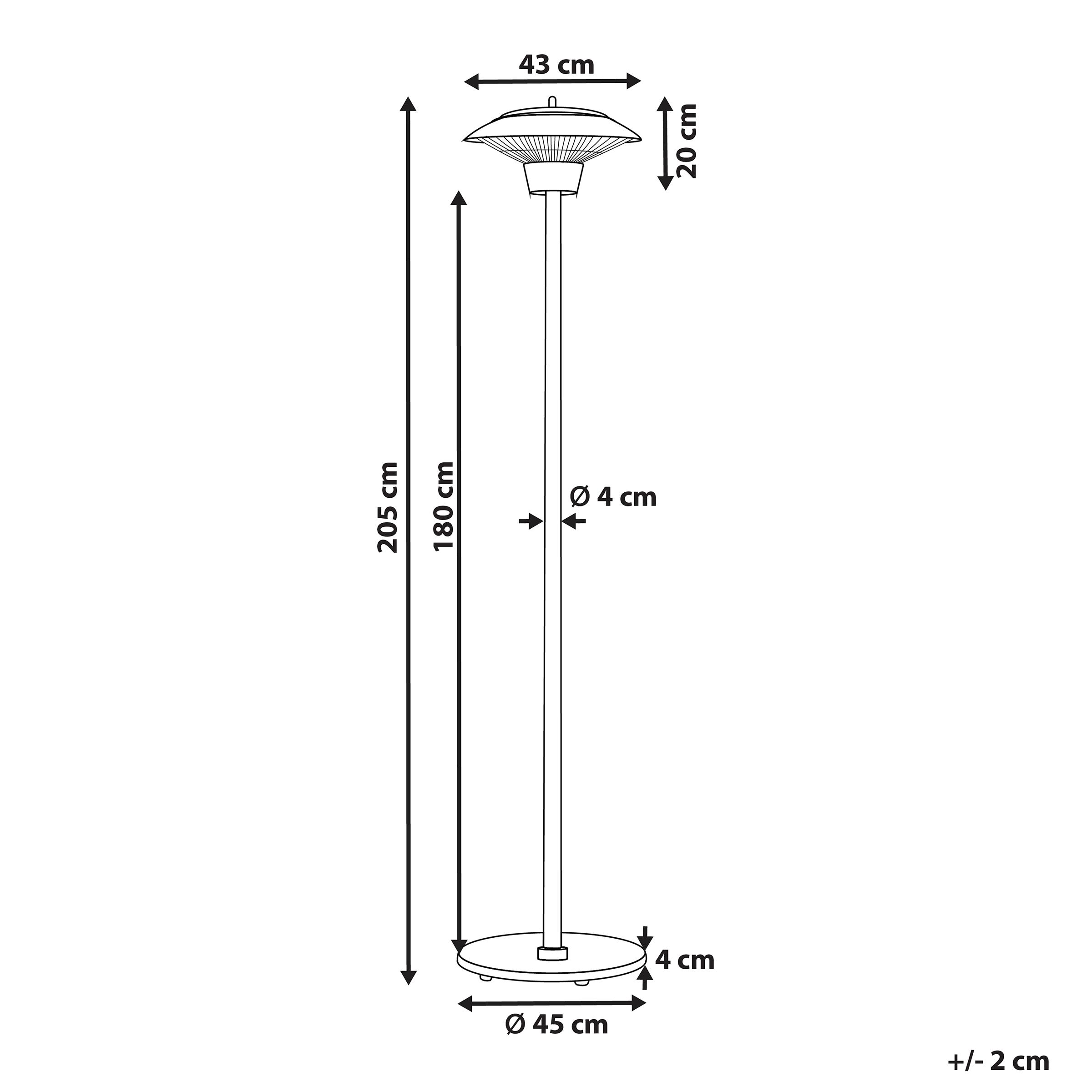 Thumbnail - Beliani Heizstrahler elektrisch Aluminium 1500 Watt silber ASKJA, Heizstrahler, Silber