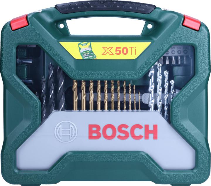 Produktbild Bosch Zubehör X-Line-Titanium Bohrer- und Schrauber-Set, 50-teilig (1.5 mm, 10 mm, 16 mm, 2 mm, 2.5 mm, 22 mm, 3 mm, 3.5 mm, 4 mm, 4.5 mm, 5 mm, 5.5 mm, 6 mm, 6.5 mm, 7 mm, 8 mm)