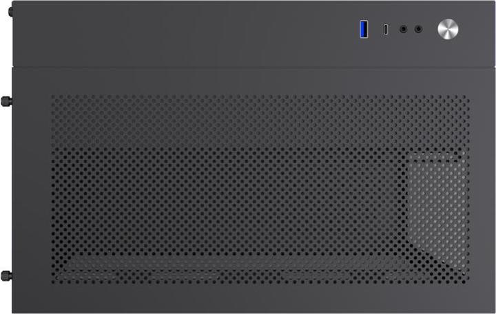 Actual product image GameMax Infinity Gaming Case w/ Glass Side & Front, ATX, Dual Chamber, No Fans inc., Mesh Panels, USB-C, Bla (ATX, mATX, Mini-ITX)