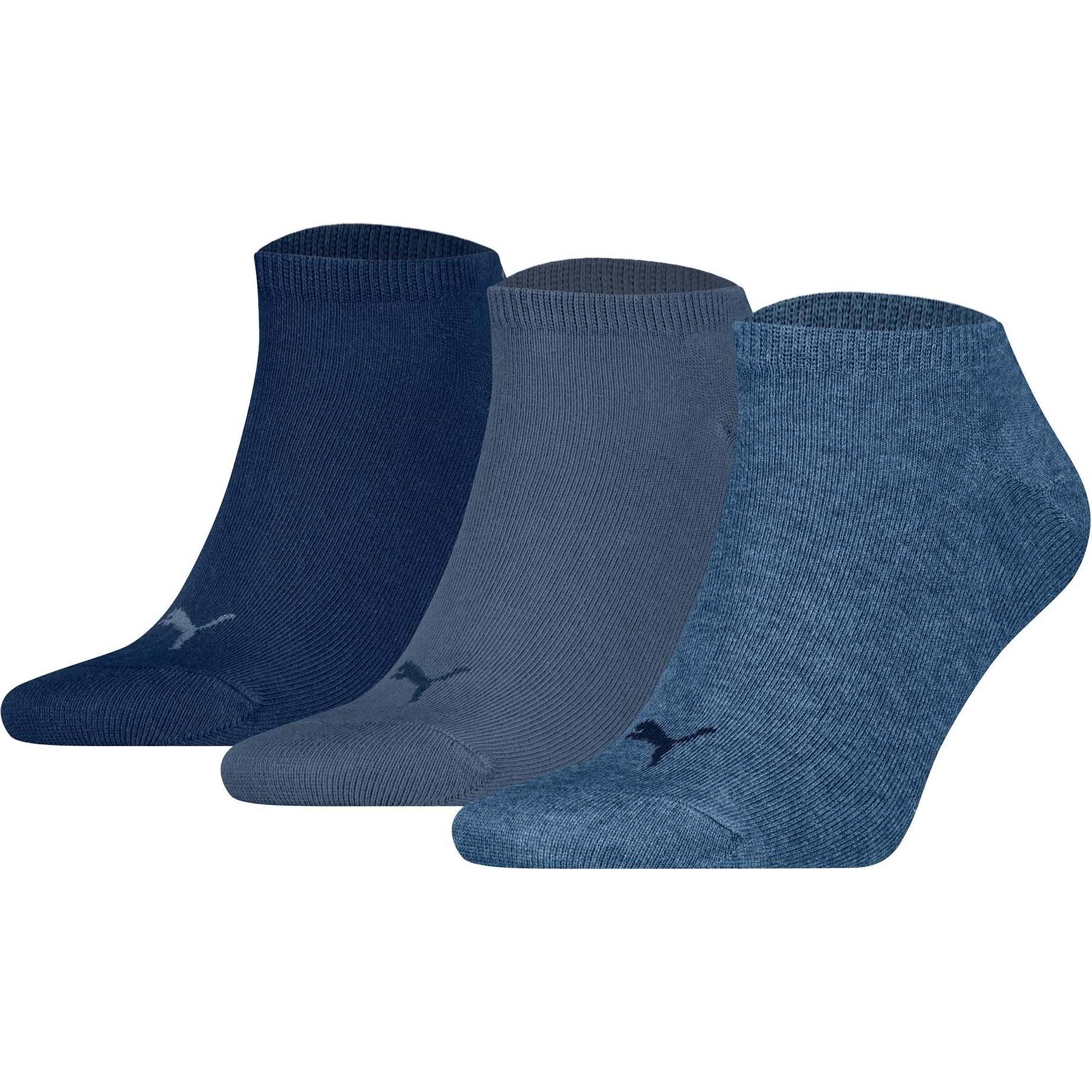 Puma, Herren, Socken, Sneaker Plain 3p Unisex, Blau, (35 - 38)