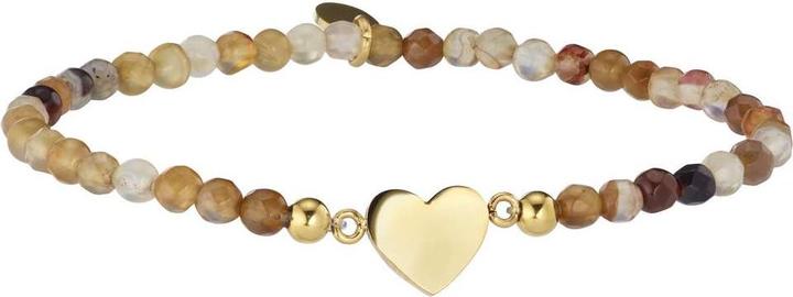 Immagine prodotto Bijouteria Bracciale (19 cm, Acciaio inossidabile, Agata, Rivestimento in PVD (colore oro))