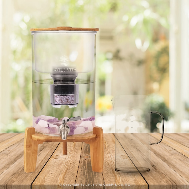 Actual product image Lotus Vita Kiara Natura Plus 4 litre table water dispenser with bamboo light protection
