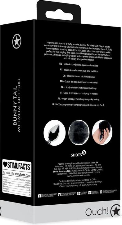 Image du produit Ouch! Bunny Tail avec bouchon de cul en métal