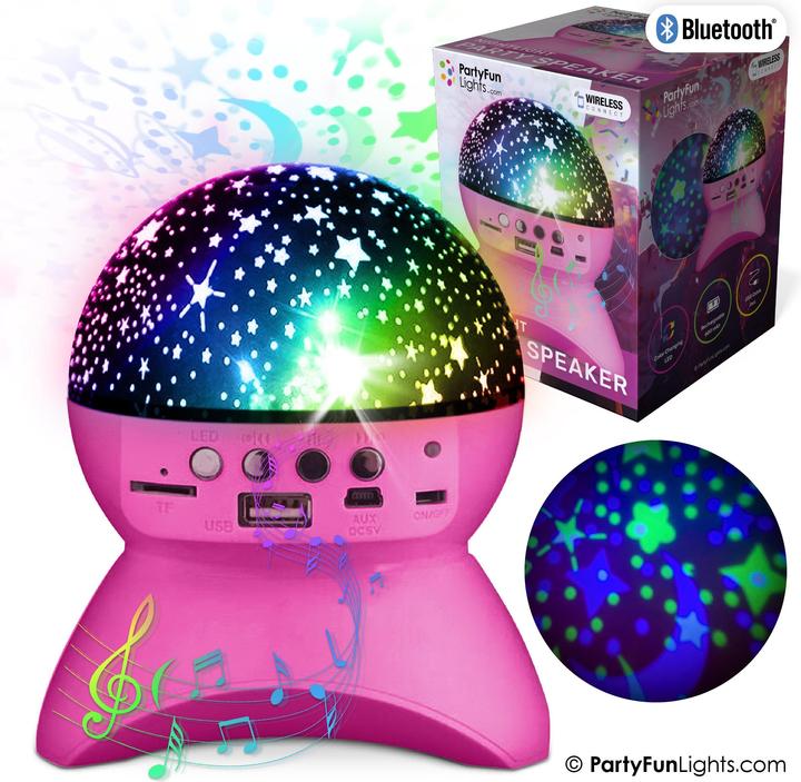 PartyFun Lights Party Fun Lights - Starry Sky Bluetooth Speaker - Pink (605606) (USB power delivery)