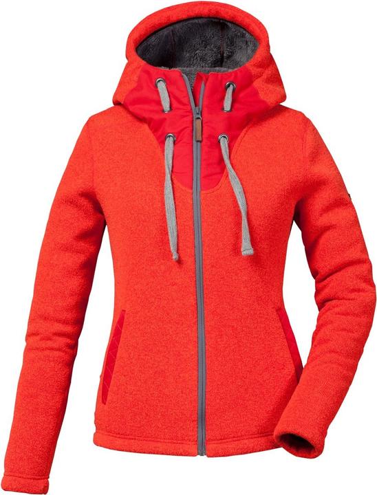 Pyua Veste Tide Hooded Full Zip Fleece Red Melange