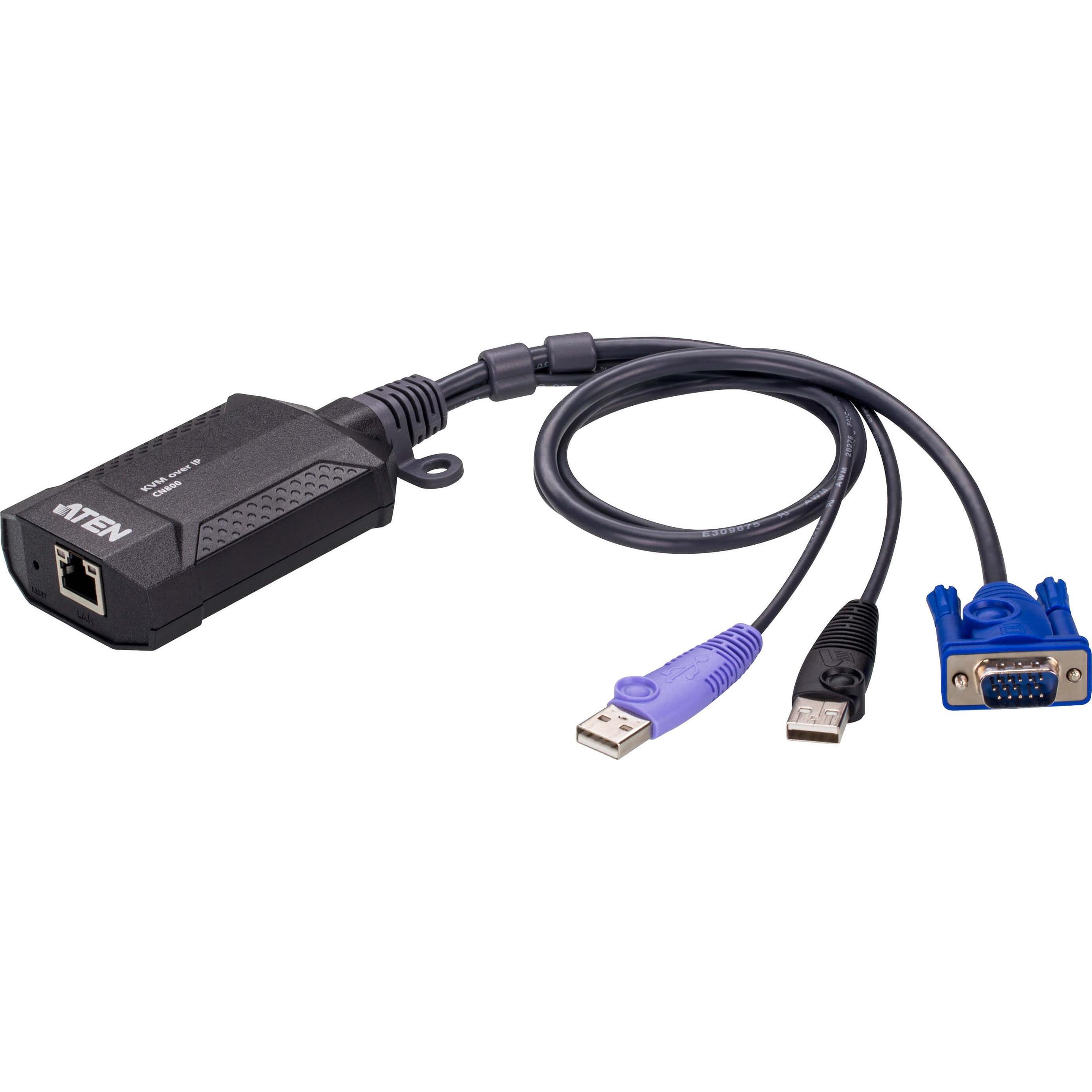 Aten CN800 USB VGA KVM over IP Mini, Switch KVM, Viola, Nero