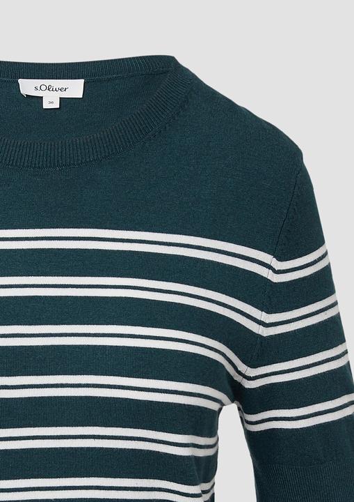 Produktbild s.Oliver Strickpullover Kurzarm-Strickpullover aus Viskosemix (38)
