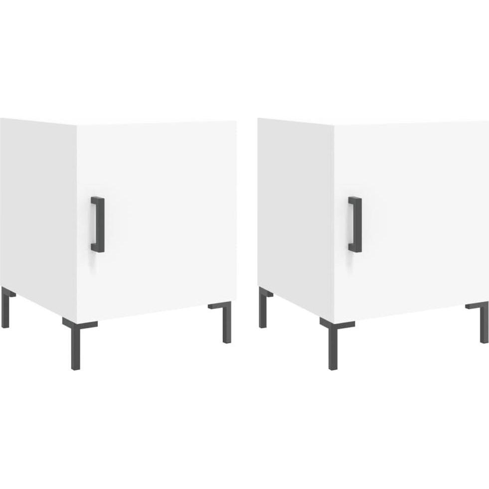 Vidaxl Weiss Nachttisch, Nachttisch (40 X 40 X 50 Cm)