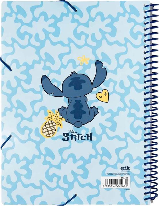 Immagine prodotto Disney Stitch - Cartella A4 con elastico + 30 magliette trasparenti (A4)
