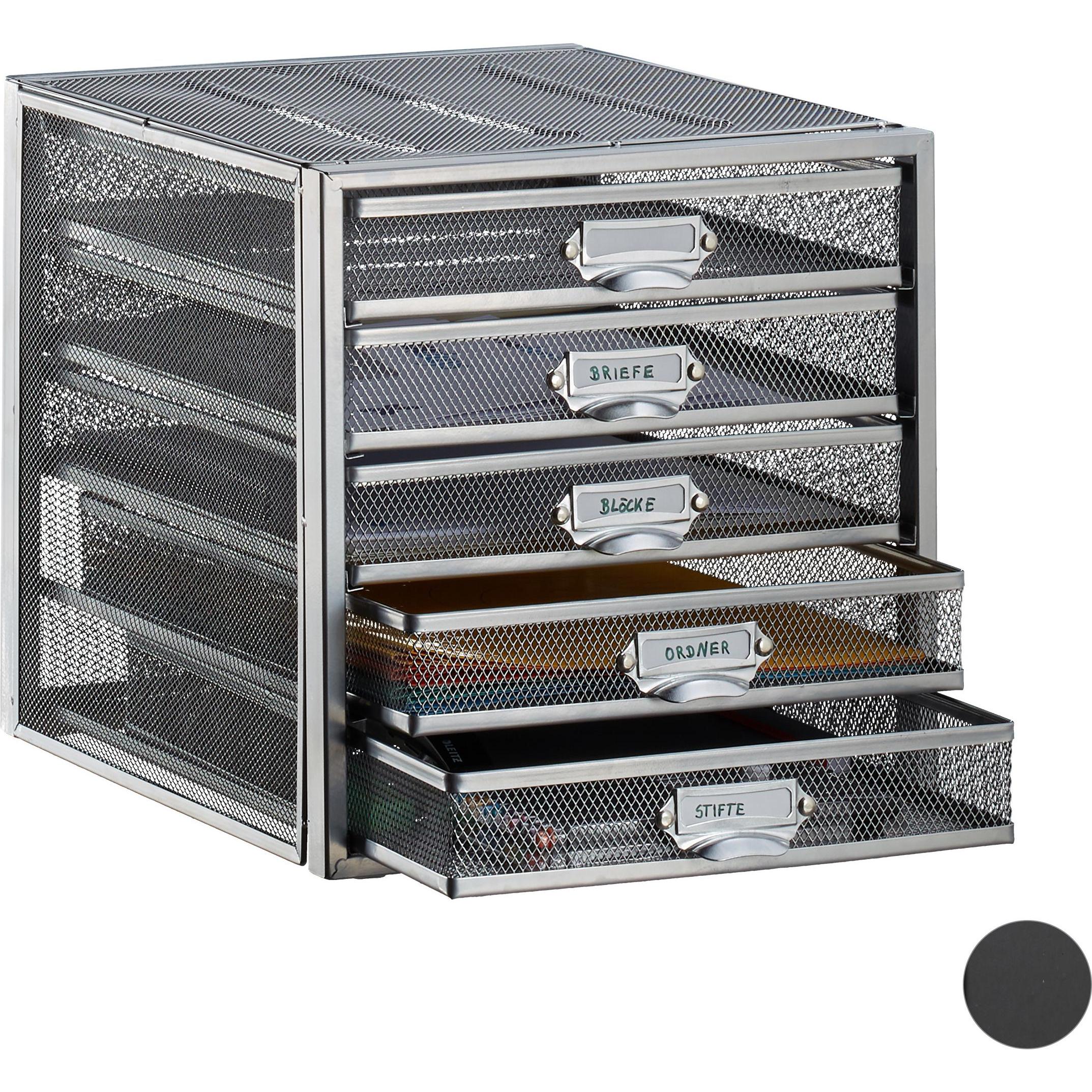 Relaxdays, Schreibtisch Accessoire, Schubladenbox