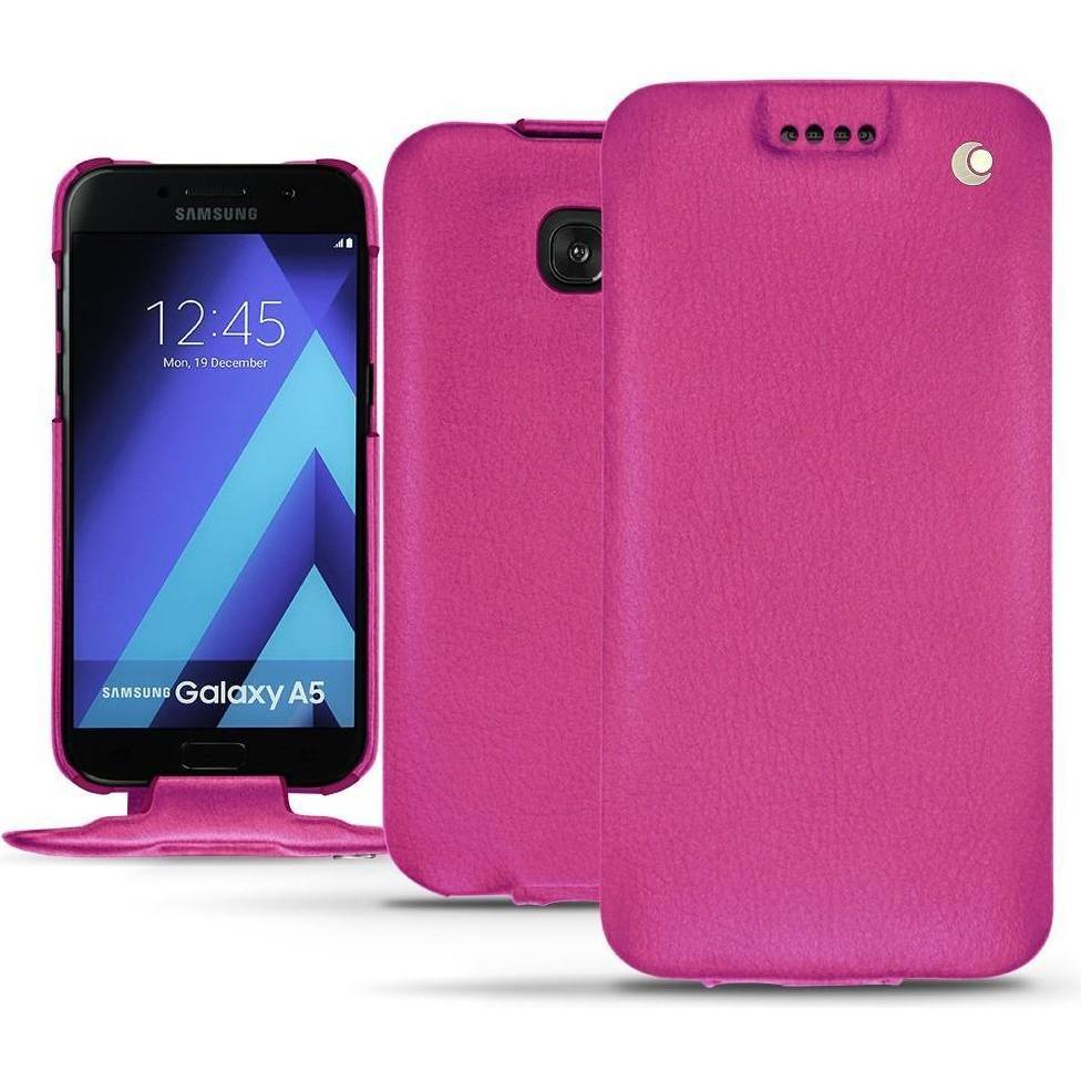 Noreve Lederschutzhülle vertikal (Samsung Galaxy A5 (2017)), Smartphone Hülle, Rosa