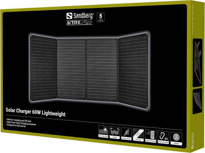 Actual product image Sandberg Solar Charger 60W LightWeight (60 W, 1.40 kg)