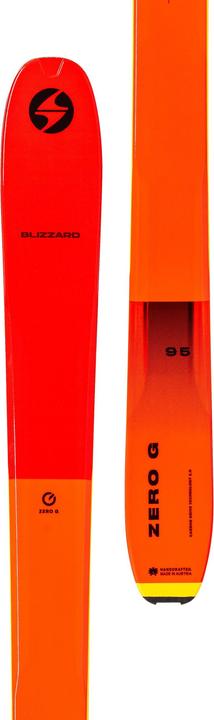 Immagine prodotto Blizzard Sci Zero G 095 Flat Orange 2022 (157 cm, Senza rilegatura)