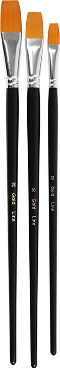 Produktbild Creativ Company Gold Line Pinsel flach, 3 Stk. (20 mm)