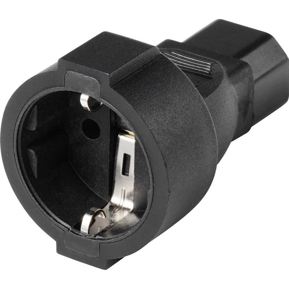 Tru Components, Spina + Connettore, Kaltgeräte-Adapter CEE-Kupplung - Kaltgeräte-Stecker C14 Gesamtp (CEE 7/7)