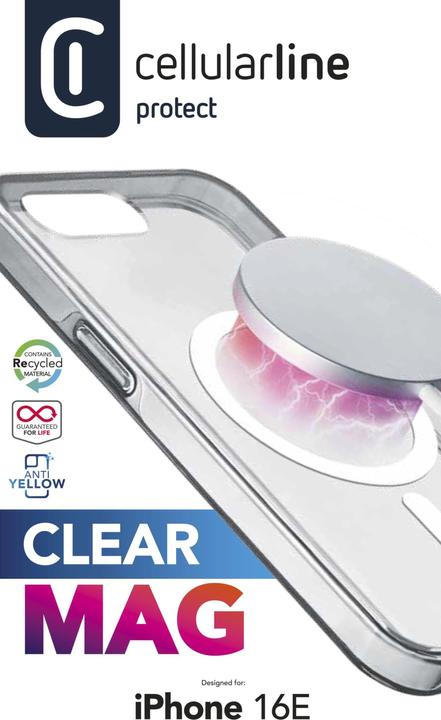 Produktbild Cellularline CLEAR MAG MagSafe Case für (Apple iPhone 16e)