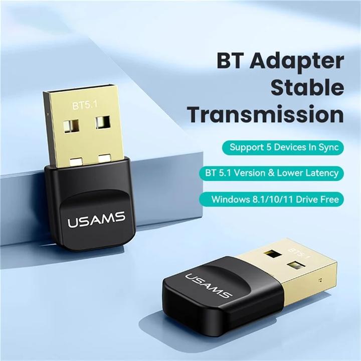 Actual product image Usams Adapter USB Bluetooth ZB321 5.1 czarny (Transmitter & Receiver)