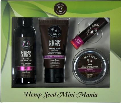 Immagine prodotto Earthly Body Set da viaggio Mini Mania ai semi di canapa - Skinny Dip (Set per la cura del corpo)