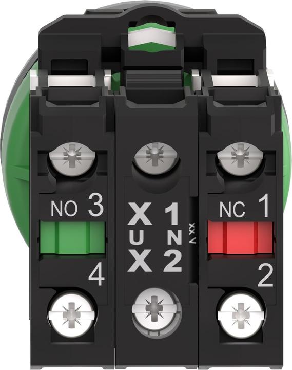 Produktbild Schneider Electric Leuchtdrucktaster kompl Flush Kunstst blau 30mm 230V IP69K