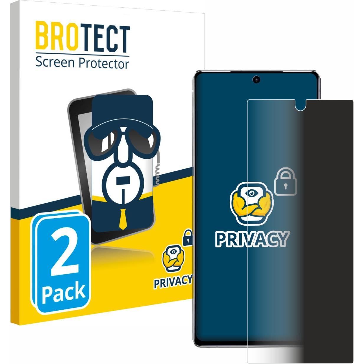 BROTECT Sichtschutzfolie Anti-Spy Privacy Folie Blaulicht-Schutz (2 Stück, Samsung Galaxy Note 20 5G), Smartphone Schutz...