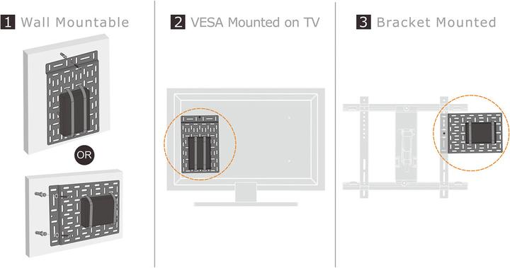 Image du produit Roline Support pour lecteur multimédia, grand (340 x 224 mm) (Mur, 5 kg)